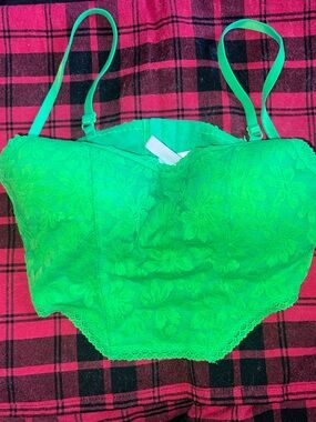 Victorias Secret Green Lace Bustier